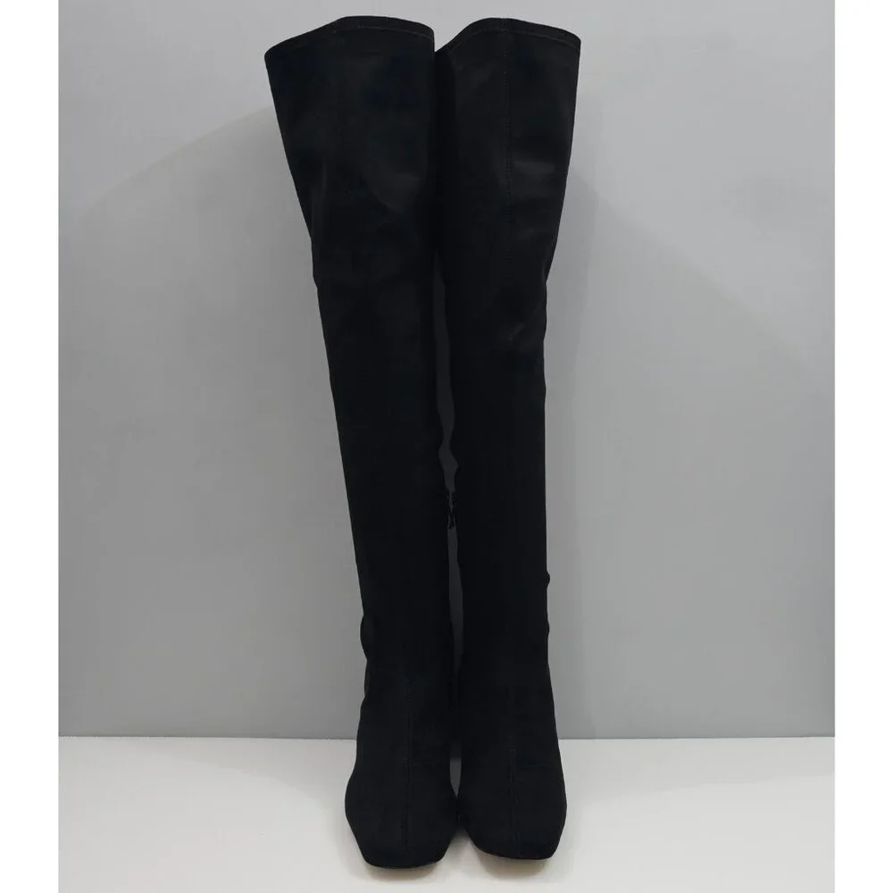 Sam Edelman Black Over-The-Knee Block Heel Boots
